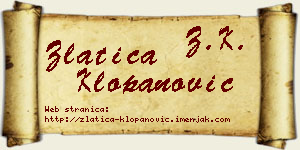 Zlatica Klopanović vizit kartica